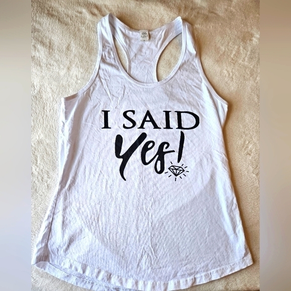 "I Said Yes!" Bride Tank top size Medium - Picture 1 of 2